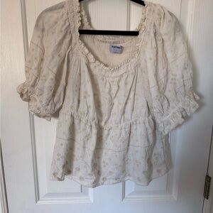 Old Navy Cream Floral Blouse